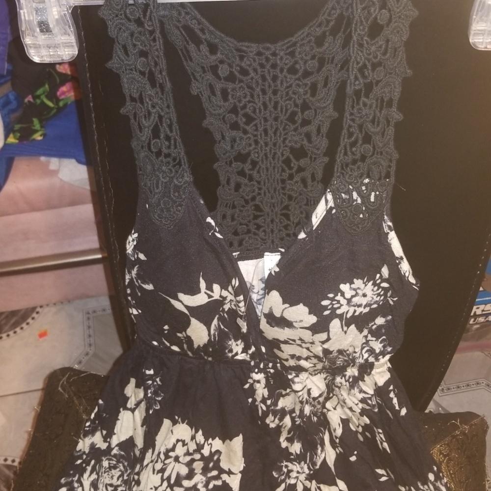 Full Tilt Crochet Racerback Babydoll Top Sz S NWT